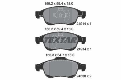 TEXTAR 2491401 Q+ set placute frana,frana disc foto