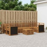 vidaXL Set de canapele de exterior 8 pcs natural Lemn Solid de Acacia 3384130