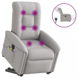 vidaXL Scaun electric pentru masaj picioare &icirc;n picioare stofa gri nor