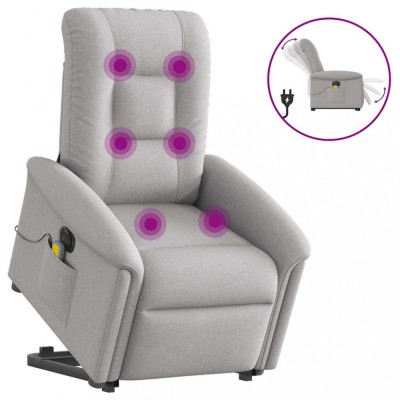 vidaXL Scaun electric pentru masaj picioare &amp;icirc;n picioare stofa gri nor foto