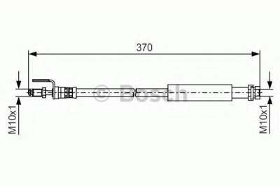 Conducta / cablu frana FORD TRANSIT platou / sasiu (2006 - 2014) BOSCH 1 987 481 487 foto