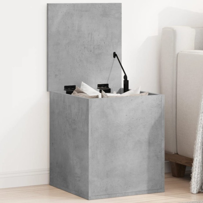 vidaXL Cutie de depozitare, gri beton, 40x42x46 cm, lemn prelucrat