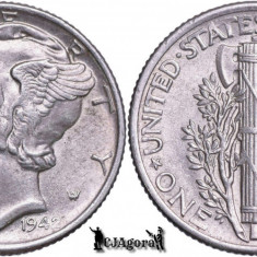 1942, 1 Dime - Mercury Dime - Statele Unite ale Americii