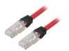 Patch cord S/FTP 10Gigabit 6a cu izolaţie LSZH roşu 2m
