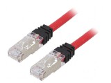 Patch cord S/FTP 10Gigabit 6a cu izolaţie LSZH roşu 2m