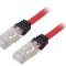 Patch cord S/FTP 10Gigabit 6a cu izolaţie LSZH roşu 2m