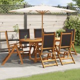 vidaXL Set mobilier de exterior, 7 piese, lemn masiv de acacia 41749