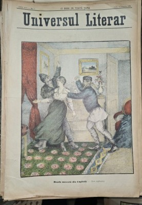 Revista Universul Literar nr.2/1898 pe coperta banda mascata in capitala foto