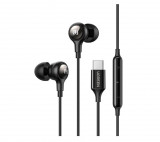 CASTI Ugreen, &amp;quot;EP103&amp;quot;, intraauriculare - butoni, pt smartphone, microfon pe fir, conectare prin USB Type-C, lungime cablu 1.2m, negru, &amp;quot