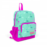 Cumpara ieftin Ghiozdan cu 2 compartimente, Coral High, turcoaz cu flamingo