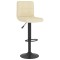 Scaun de bar, crem, material textil - 1