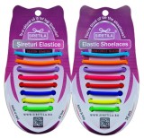 Curcubeu - Sireturi elastice silicon, functie NO TOUCH, Sport, 5MM, FERME, SIRETILA