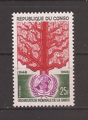 Congo 1968 - Cea de-a 20-a aniversare a OMS, MNH foto