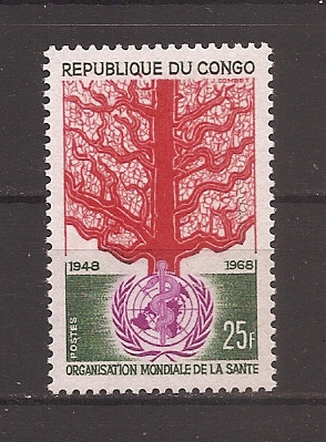 Congo 1968 - Cea de-a 20-a aniversare a OMS, MNH