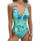 Costum de baie intreg pentru femei CUPSHE, model floral, albastru, L - OUTLET