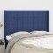 vidaXL Tăblie de pat cu aripioare, albastru, 147x16x118/128 cm, textil 3119584