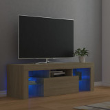 Comodă TV cu lumini LED, stejar Sonoma, 120x35x40 cm, vidaXL