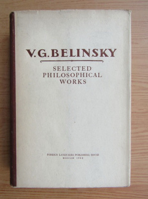 V. G. Belinsky - Selected philosophical works foto