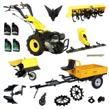ProGARDEN Pachet Campo U16E Motocultor 14CP + RM500C Remorca 500Kg + BC120M Bara cosire + 3xPlug + FT90 Freza tractata + 2xRoti metalice RM47 + 2xCupl