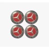 Capace roti 75mm Mercedes-Benz, aliaj, rosu/argintiu, set 4 bucati