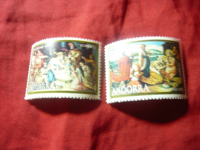 Serie Andorra 1975 Pictura - Craciunul , 2 valori