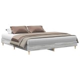 Cumpara ieftin Cadru de pat fara saltea Gri Sonoma 160x200cm lemn prelucrat