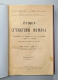 ISTORIA LITERATURII ROMANE PENTRU SCOALELE NORMALE DE INVATATORI SI INVATATOARE de GHEORGHE ADAMESCU , 1924
