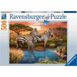 Cumpara ieftin Puzzle Zebre La Apa, 500 Piese, Ravensburger