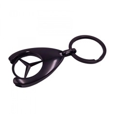 Breloc de chei IdeallStore, Mercedes, 7.5 cm, metal, negru