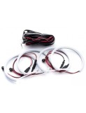 Kit Angel Eyes LED Cotton BMW E46 Coupe Cabrio Fara Facelift ZKW (Fara Lupa) 131mm + 146mm, Lumina Alba, Canbus, Plug&amp;Play