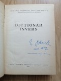 DICTIONAR INVERS, ACADEMIA R. P. R. 1957