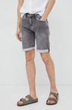 Pepe Jeans pantaloni scurti jeans Jack barbati, culoarea gri