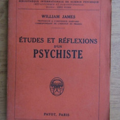 William James / Etudes et reflexions d'un psychiste
