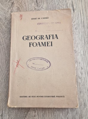 Geografia foamei Josue de Castro foto