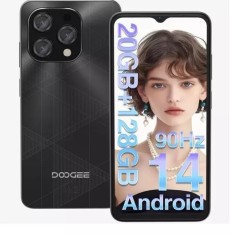 Telefon Mobil Doogee N55 Plus, Negru, 4G, 6.56 HD+ 90Hz IPS, Android 14, 20GB RAM (8GB+12GB extensibil), 128GB ROM, 13MP + 8MP camere, 5150mAh, Dual S