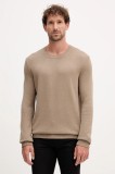 Joop! pulover de bumbac culoarea bej, light, 30046902
