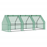 Sera gradina cu prelata Outsunny 270x90x90cm, verde | Aosom RO