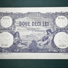 Bancnota romania 20 Lei 15 Decembrie 1927
