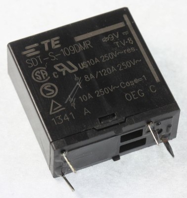 9VDC 10A-250VAC RELEU 1-CONTACT ND, PRINT SDT-S-109DMR TE CONNECTIVITY / SCHRACK foto