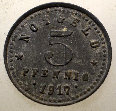 1.118 GERMANIA WWI STADT KELHEIM NOTGELD 5 PFENNIG 1917 17,5mm foto