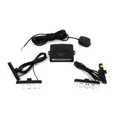 Lampa LED profesionala stroboscopica 12-24V 110-V44C. Lumina ALBASTRA Automotive TrustedCars foto