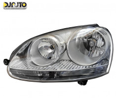 Far Volkswagen Golf 5 10.2003-05.2009, Jetta / Golf 5 Combi 2005-, partea stanga , tip bec H7+H7, reflector silver/clar Kft Auto foto