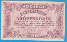 (2) BANCNOTA UNGARIA - 100.000 ADOPENGO 1946 (28 MAI 1946) foto