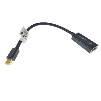 Adaptor Lanberg 40868, DisplayPort mini tata la HDMI mama, lungime 20 cm , rezolutie maxima pana la 1920 x 1200 (1080p) la 60 Hz, negru foto