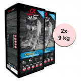 Alpha Spirit Complete Soft Dog Food - Pește sălbatic 2 x 9 kg