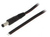 Cablu Alimentare DC 5,5/2,1 Negru 1,5m 2x0,75mm2