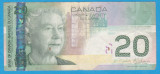 (1) BANCNOTA CANADA - 20 DOLLARS DOLLARI 2008