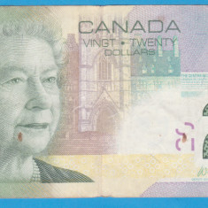 (1) BANCNOTA CANADA - 20 DOLLARS DOLLARI 2008