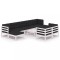Set mobilier gradina cu perne, 10 piese, lemn masiv de pin
