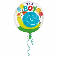 Balon botez folie metalizata 43cm Baby Boy Colour foto